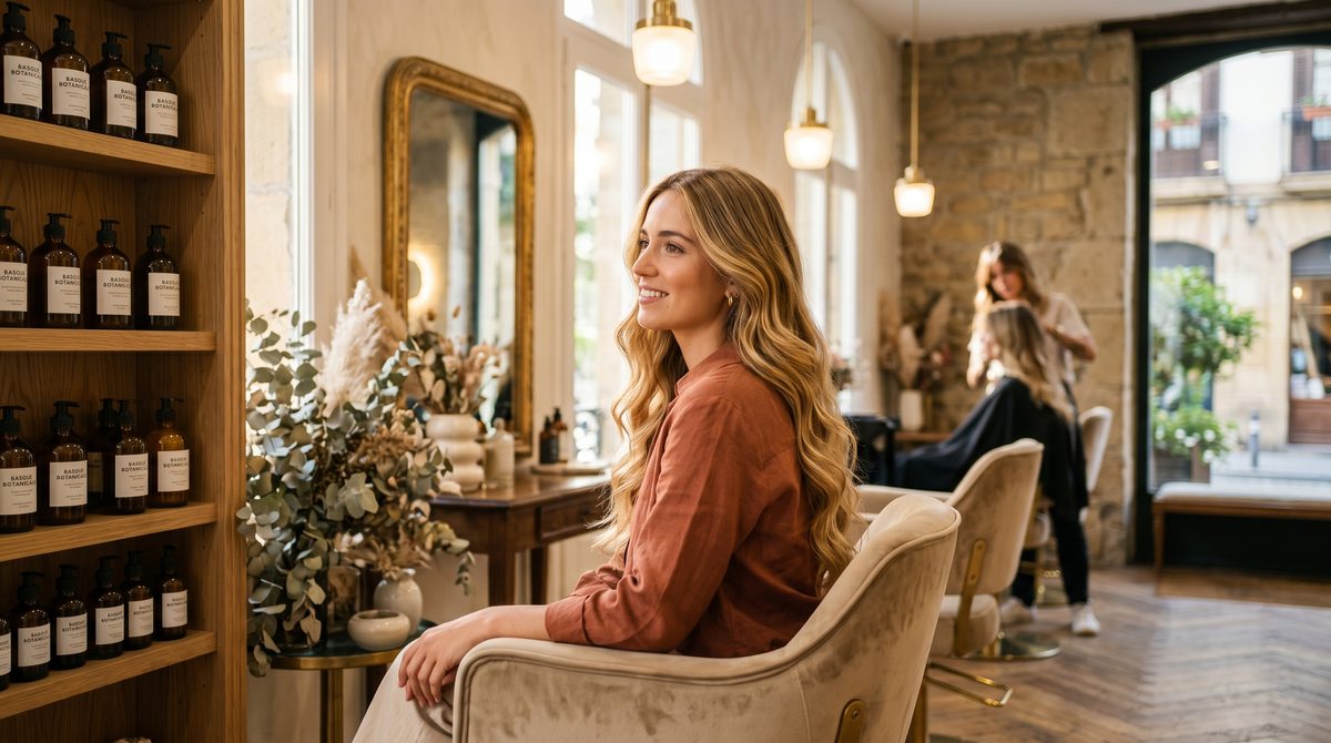 Interior cálido del salón Ametzak en Bilbao
